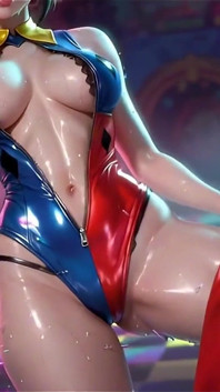 Clownmeisje bedekt met dik sperma - Ahegao & tietenspel compilatie
