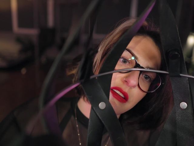 Leather Bondage Strap Cage - Total Weightless Confinement (Countess diamond)