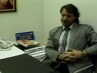 Lovers Of Vintage: Office Secretary Fuck on Her Table After Job