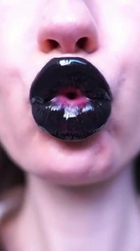 Get Lost in the Mesmerizing Gloss of My Phat, Gothic Lips as I Tease and Kiss You Into Submission