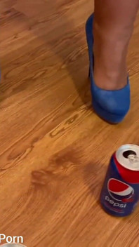 Squashing Cans with My High Heels
