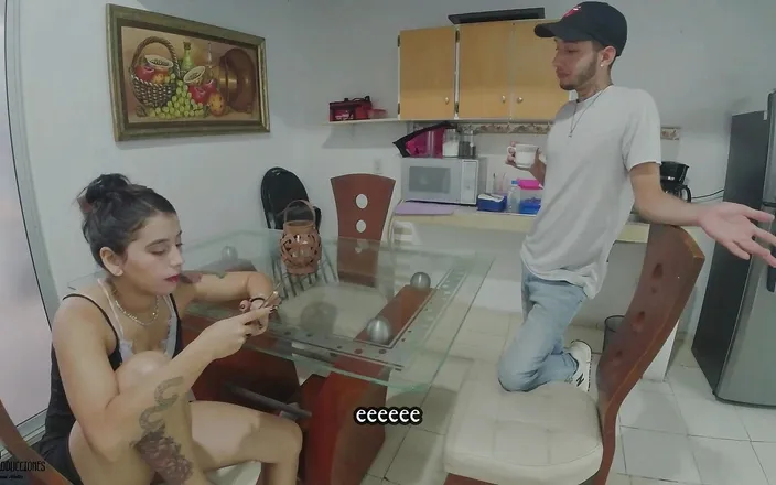 Vayolet: 有一个好继妹，他通过给我一个很棒的口交射精来帮助我摆脱发烧 -cara - 西班牙语色情