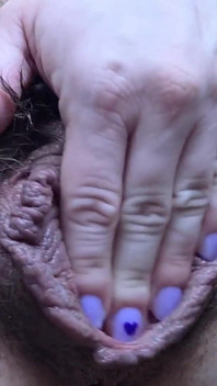 Dual BBC Ride, Pussy Stretching, Close up Viewing, Hairy Pussy Dildo Fuck, Milk Spray Finish