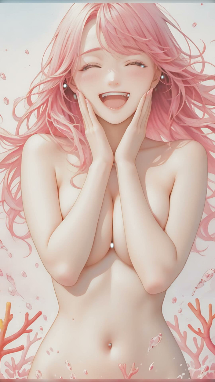 LustRender: Joyful Nude Laughing in Sunny Splashes