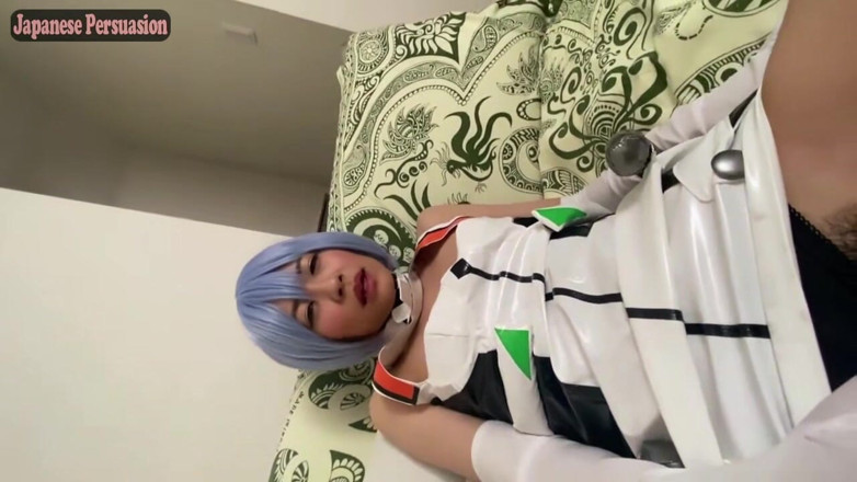 Sky Angel: Real Cosplayer Private Shoot. Evangelion Rei Sync Leads to Doggy...