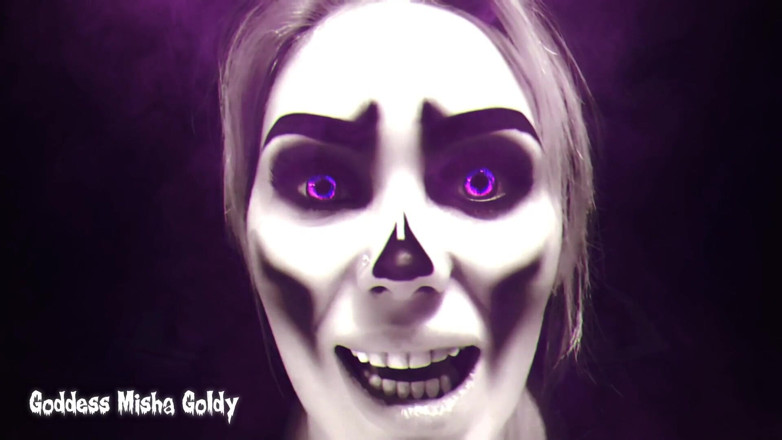 Goddess Misha Goldy: Meine dunklen Mächte werden deinen drang zum wichsen machen, um...
