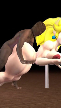 Tư thế doggy bowsette trong lâu đài