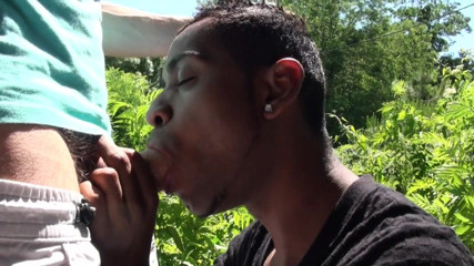 AMATOR PORN MADE IN FRANCE: Straight sucked by ebony outdoor