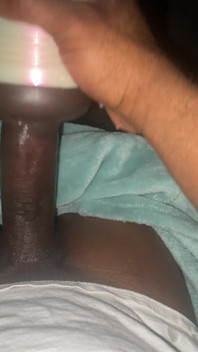 Moving Big Black Dick in Fleshlight