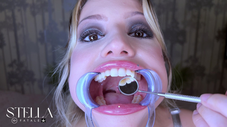 Stellafatale: Pemeriksaan gigi ekstrem fetish gigi close-up