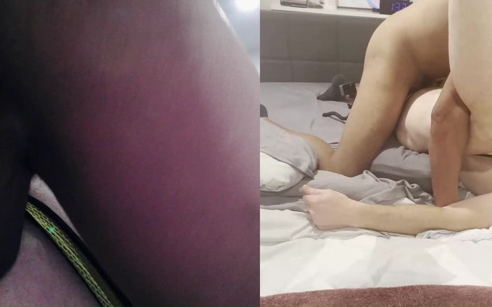 RNR2 and Scooter hot BB couple: セクシーなシングレット分割画面シーン