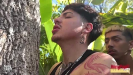 Futai în cur cu îmbrățișări de copaci, ejaculare anală homosexuală, reproducere profundă! Pulosul Papi Eddy Blanco Santo Jorge