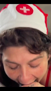 Naughty Nurse Siren Has to Help Collect a Sample