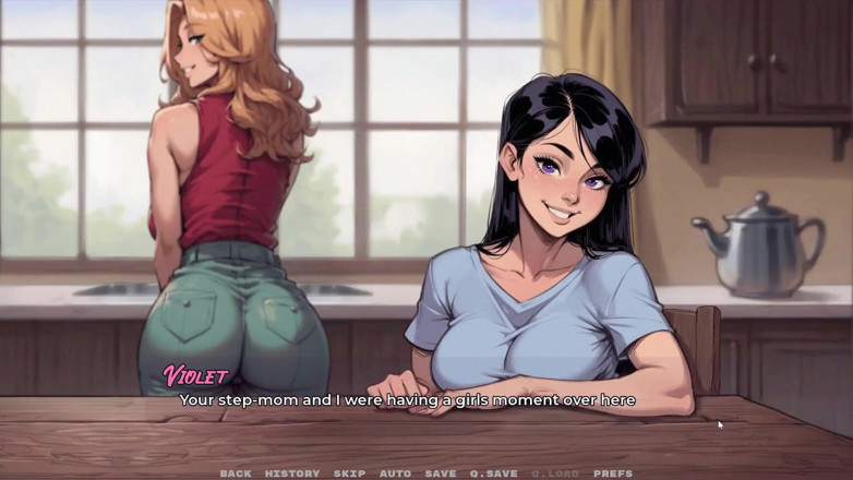 Cumming Gaming: Yeni Kız Arkadaşım Tabu Hentai Oyunu Bölüm 48 Üvey babamın mutfakta üvey annem...