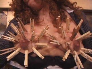 Vintage Fetish: Clothespins on the tits