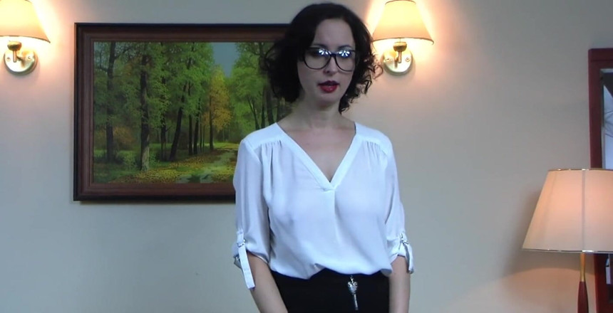 Wanilianna: Dressed as a kinky secretary office outfit with nylons and...