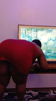 MILF Cleaning in Tight Red Dress