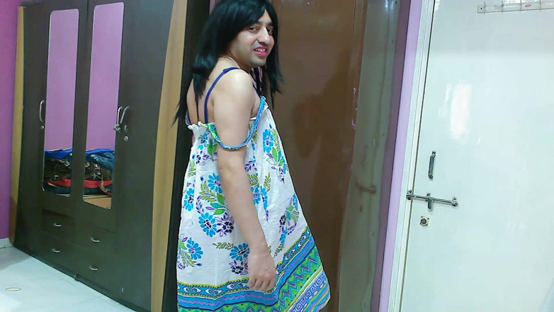 Cute & Nude Crossdresser: Sweet Sissy Crossdresser Femboy Sweet Lollipop, Pissing, Drinking, and Showering