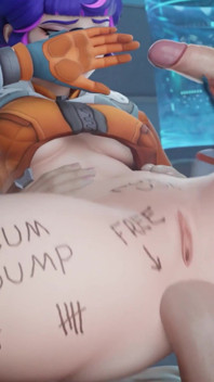 Juno Overwatch 3D - animație dură cu penetrare dublă în cur