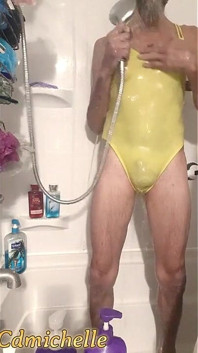 Cdmichelle Wearing Yellow One-piece Swimsuits