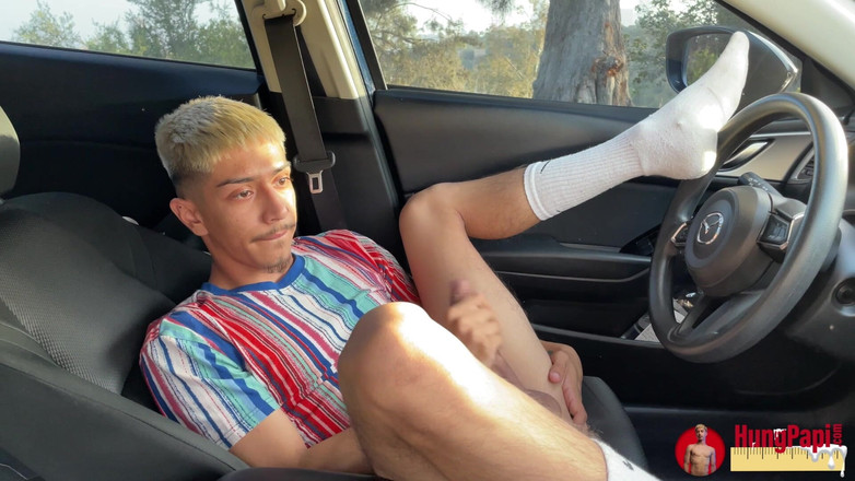 Hung Papi: Junger Gut Bestückter Twink, Solo-wichsen, Öffentlich, Wichsen, off Abspritzen