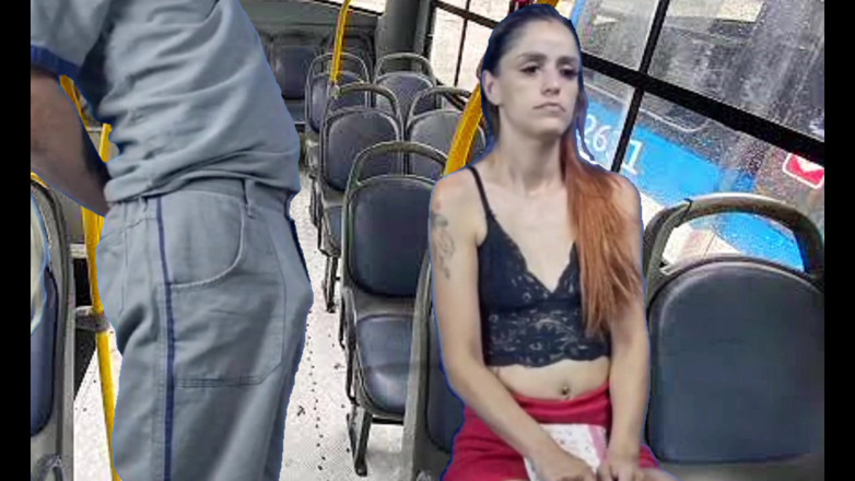 FannySquirting: Pracovnice vytáhne ptáka a tlačí ženy v autobuse