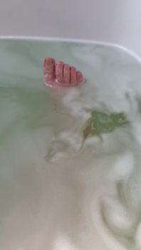 Dans la baignoire