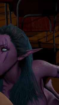 Night Elf Threesome with Two Hard Boys