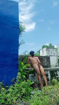 Super Cute Asia Boy Outdoor Wanking Session