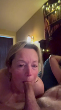 Mature Wife Plays with Food and Cock