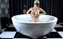 Evil-bunny: Big Bubble Bath, Busty Tattooed Supermodel Sucking and Fucking, Cum...