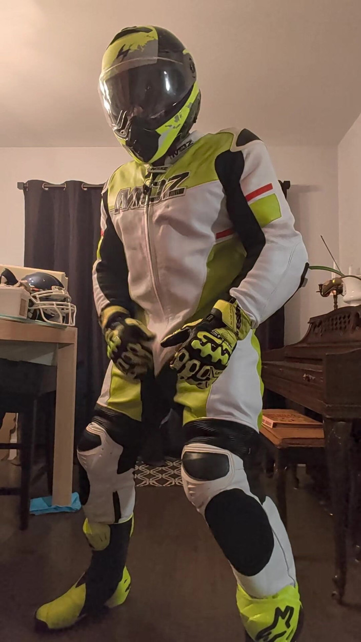 Bruiserwood: In Leather Motogp Suit After Gym