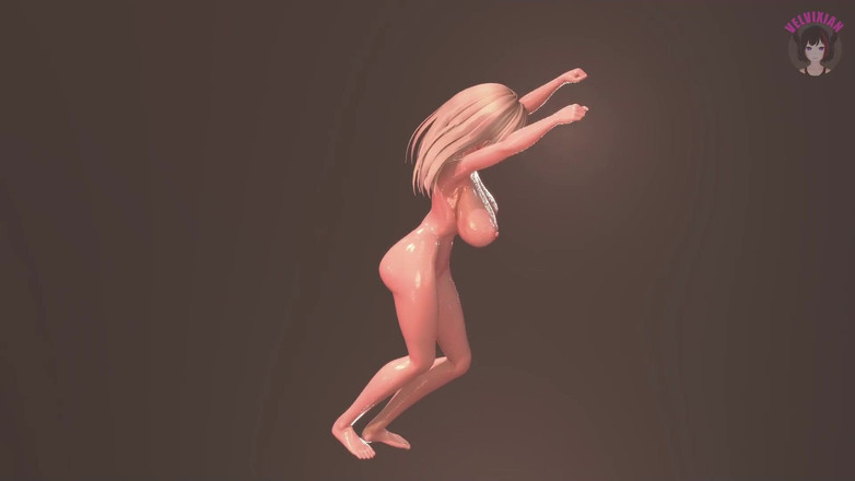 Velvixian: Asuna montok - tarian pantat montok sambil bugil