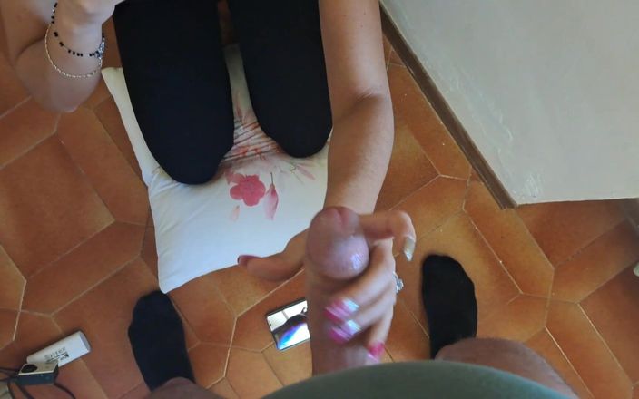 LauraOnHeels: POV kouření kouření s obrovským nákladem spermatu v ústech