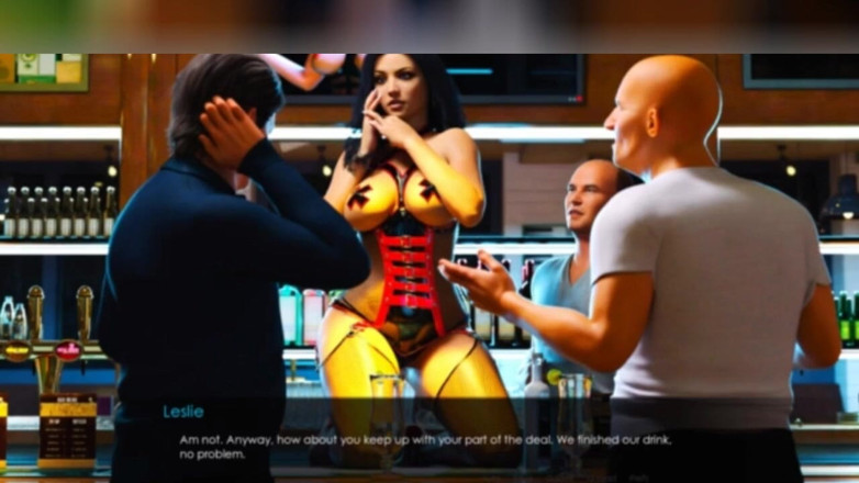 3DXXXTEEN2 Cartoon: Anna et Emily s'entraînent comme salopes dans le bar. Dessin...
