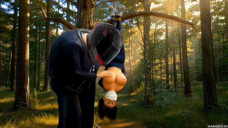 Gagged AI Cartoons: Uscire con mina