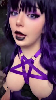 Short Goth Girl JOI