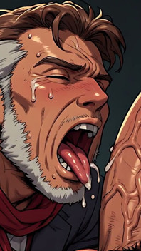 Messy Cumshot Blowjob Art