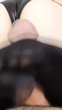 Reverse Footjob in Opaque Stockings & Cum on Nylon Soles - Dame Olga 1080p (067b)