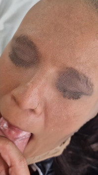 POV Katy Kat Brown nylon en gebruind omhulling gezicht
