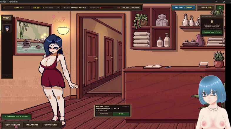 AliChan Vtuber: Happy Endings Demo Vtuber Gameplay 1
