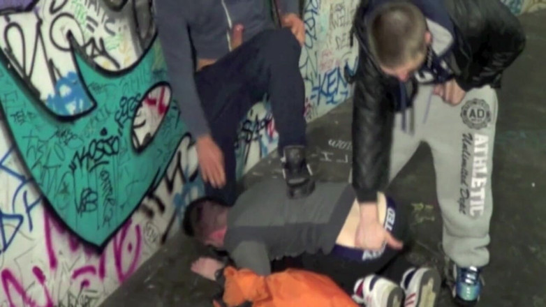 Crunch Boy: Slut fucked by 2 bad boys in the subway