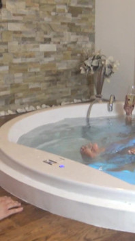 Lezdom Foot Worship in Jacuzzi
