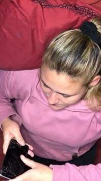 I Sit on My Sister-in-law's Breasts and Put My Cock in Her Mouth Until I Fill It with Milk