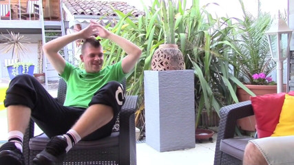 HUMLIATION AND SPANKING PORN: Philip fucked bareback by 2 top boys in the garden and...