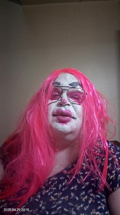 TV Clown Slut Smoking a Cigarillo and Talking Dirty