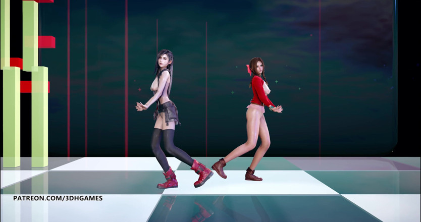 3D-Hentai Games: Berry Good - Mellow Mellow, Tifa Lockhart Aerith, danse nue Final...