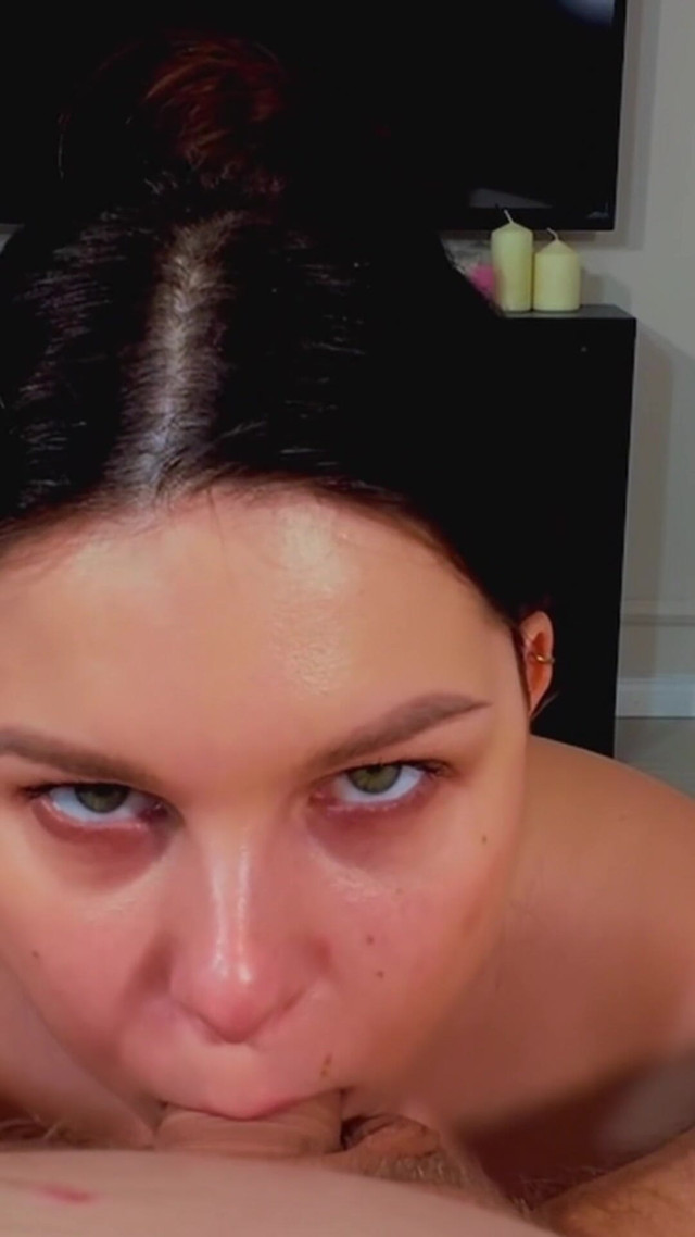 Taking His Cock Deep Into Throat (Beauty and the other one)