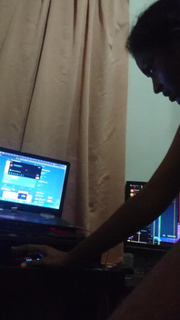 Stepmom Comes to See What I'm Doing on the Computer