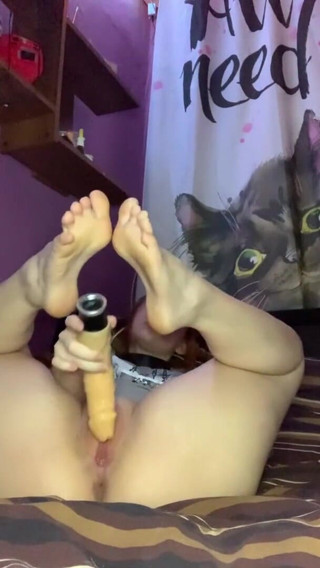 Your Sexy GF: Cumming z moich palców i dużego dildo